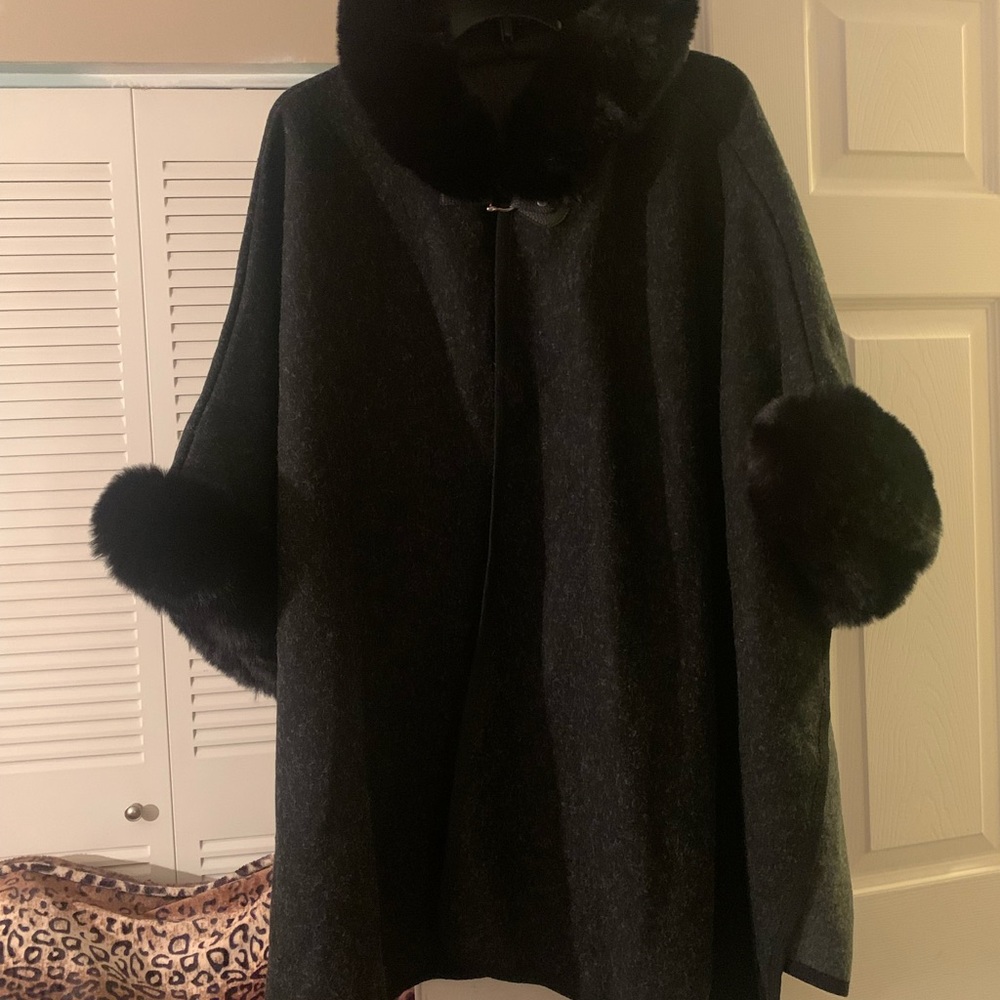 CARDIGAN GRAY SHAWL HOODIE. - Picture 6 of 12